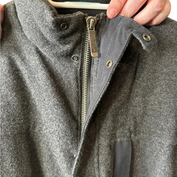 Woolrich Gray 80% Wool Quilted Utility Coat Medium - Picture 6 of 17